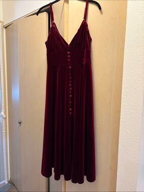 Cider Red Wine Velvet Dress